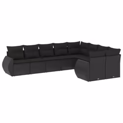 VidaXL 3221844, Noir, Rotin, Verre trempé, 110 kg, Adultes et enfants, 550 mm, 550 mm