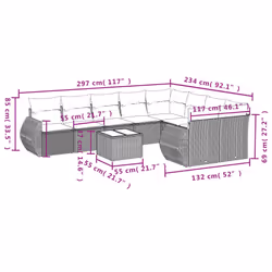 VidaXL 3221845 banc de jardin Rotin, Verre trempé - Vue supplémentaire 8