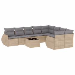 VidaXL 3221848, Gris clair, Rotin, Verre trempé, 110 kg, Adultes et enfants, 550 mm, 550 mm
