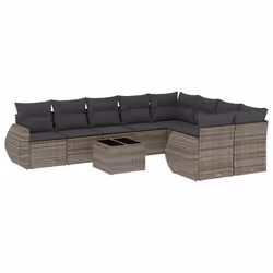 VidaXL 3221849, Gris foncé, Rotin, Verre trempé, 110 kg, Adultes et enfants, 550 mm, 550 mm