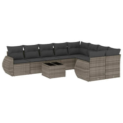 VidaXL 3221849 banc de jardin Rotin, Verre trempé
