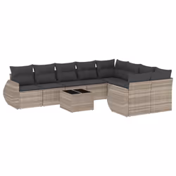VidaXL 3221851, Gris foncé, Rotin, Verre trempé, 110 kg, Adultes et enfants, 550 mm, 550 mm