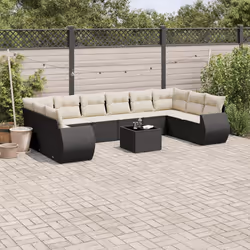 VidaXL 3221865 banc de jardin Rotin, Acier