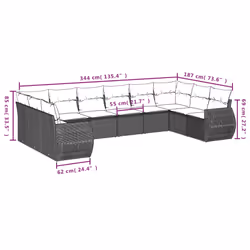 VidaXL 3221865 banc de jardin Rotin, Acier - Vue supplémentaire 8