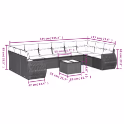 VidaXL 3221868 banc de jardin Rotin, Acier - Vue supplémentaire 7