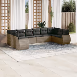 VidaXL 3221869 banc de jardin Rotin, Acier