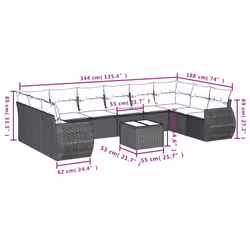 VidaXL 3221869 banc de jardin Rotin, Acier - Vue supplémentaire 7