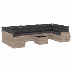 VidaXL 3221871, Gris foncé, Rotin, Acier, 110 kg, Adultes et enfants, 710 mm, 620 mm