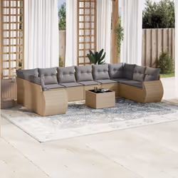 VidaXL 3221878 banc de jardin Rotin, Verre trempé