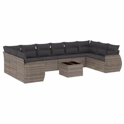 VidaXL 3221879, Gris foncé, Rotin, Verre trempé, 110 kg, Adultes et enfants, 550 mm, 550 mm