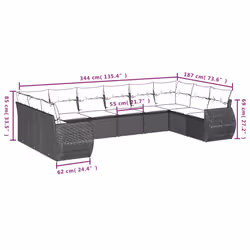 VidaXL 3221879 banc de jardin Rotin, Verre trempé - Vue supplémentaire 8