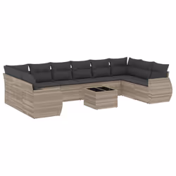 VidaXL 3221881, Gris foncé, Rotin, Verre trempé, 110 kg, Adultes et enfants, 550 mm, 550 mm
