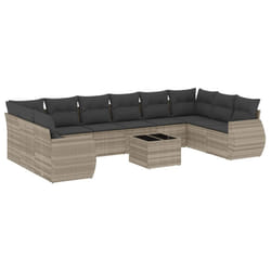 VidaXL 3221881 banc de jardin Rotin, Verre trempé