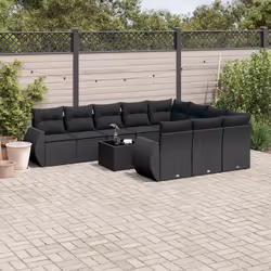 VidaXL 3221884 banc de jardin Rotin, Acier