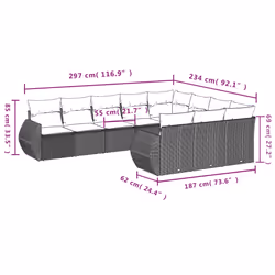 VidaXL 3221888 banc de jardin Rotin, Acier - Vue supplémentaire 7