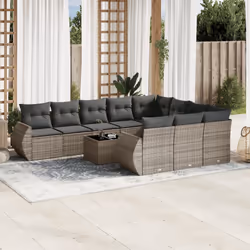 VidaXL 3221889 banc de jardin Rotin, Acier