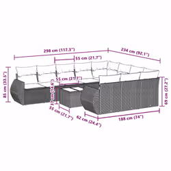 VidaXL 3221891 banc de jardin Rotin, Acier - Vue supplémentaire 8