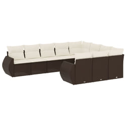 VidaXL 3221892 banc de jardin Rotin, Acier