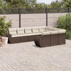 VidaXL 3221892 banc de jardin Rotin, Acier