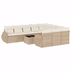 VidaXL 3221897, Crème, Rotin, Verre trempé, 110 kg, Adultes et enfants, 550 mm, 550 mm