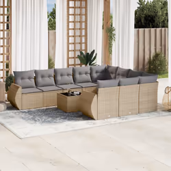 VidaXL 3221898 banc de jardin Rotin, Verre trempé