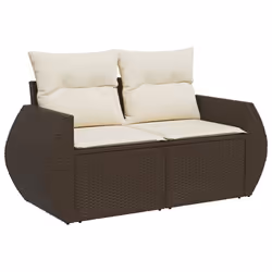 VidaXL 3221902 banc de jardin Rotin, Verre trempé