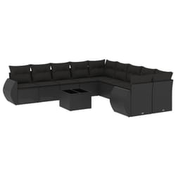 VidaXL 3221904 banc de jardin Rotin, Acier