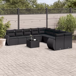 VidaXL 3221904 banc de jardin Rotin, Acier