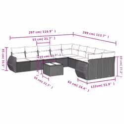 VidaXL 3221904 banc de jardin Rotin, Acier - Vue supplémentaire 8