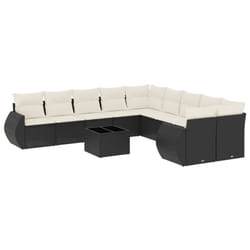 VidaXL 3221905 banc de jardin Rotin, Acier