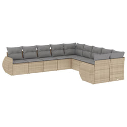 VidaXL 3221908 banc de jardin Rotin, Acier