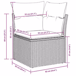 VidaXL 3221911 banc de jardin Rotin, Acier - Vue supplémentaire 8