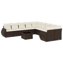 VidaXL 3221912 banc de jardin Rotin, Acier