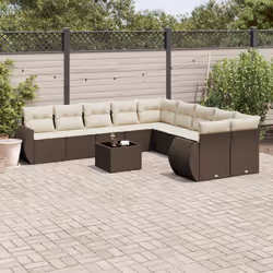 VidaXL 3221912 banc de jardin Rotin, Acier