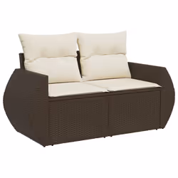 VidaXL 3221912 banc de jardin Rotin, Acier