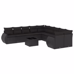 VidaXL 3221914, Noir, Rotin, Verre trempé, 110 kg, Adultes et enfants, 550 mm, 550 mm