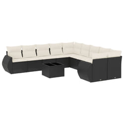 VidaXL 3221915 banc de jardin Rotin, Verre trempé