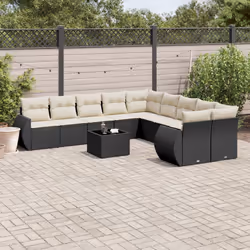 VidaXL 3221915 banc de jardin Rotin, Verre trempé