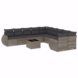 VidaXL 3221919, Gris foncé, Rotin, Verre trempé, 110 kg, Adultes et enfants, 550 mm, 550 mm