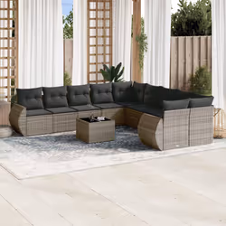 VidaXL 3221919 banc de jardin Rotin, Verre trempé