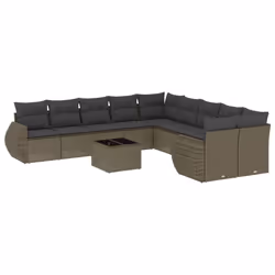 VidaXL 3221921, Gris foncé, Rotin, Verre trempé, 110 kg, Adultes et enfants, 550 mm, 550 mm