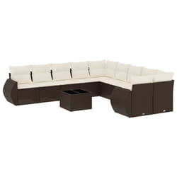 VidaXL 3221922 banc de jardin Rotin, Verre trempé