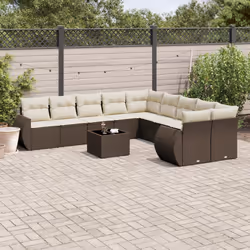 VidaXL 3221922 banc de jardin Rotin, Verre trempé