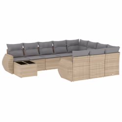 VidaXL 3221928, Gris clair, Rotin, Verre trempé, 110 kg, Adultes et enfants, 550 mm, 550 mm