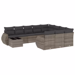 VidaXL 3221929, Gris foncé, Rotin, Verre trempé, 110 kg, Adultes et enfants, 550 mm, 550 mm