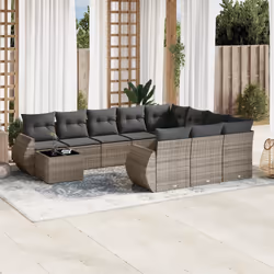 VidaXL 3221929 banc de jardin Rotin, Verre trempé