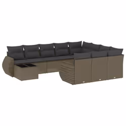 VidaXL 3221931, Gris foncé, Rotin, Verre trempé, 110 kg, Adultes et enfants, 550 mm, 550 mm