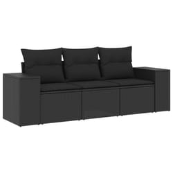 VidaXL 3222254 banc de jardin Rotin, Acier