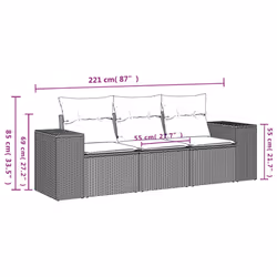 VidaXL 3222254 banc de jardin Rotin, Acier - Vue supplémentaire 6