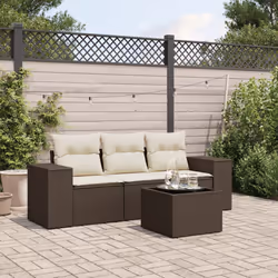 VidaXL 3222262 banc de jardin Rotin, Acier